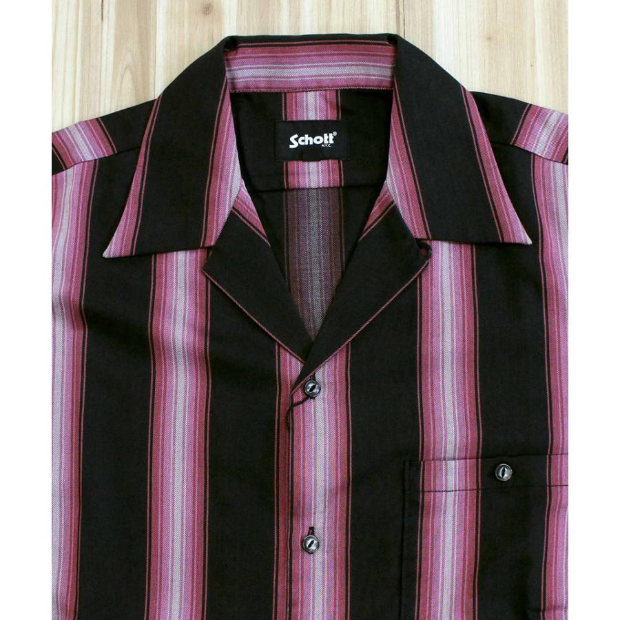Schott N.Y.C（ショット） Schott STRIPE SS SHIRT ストライプ 半袖