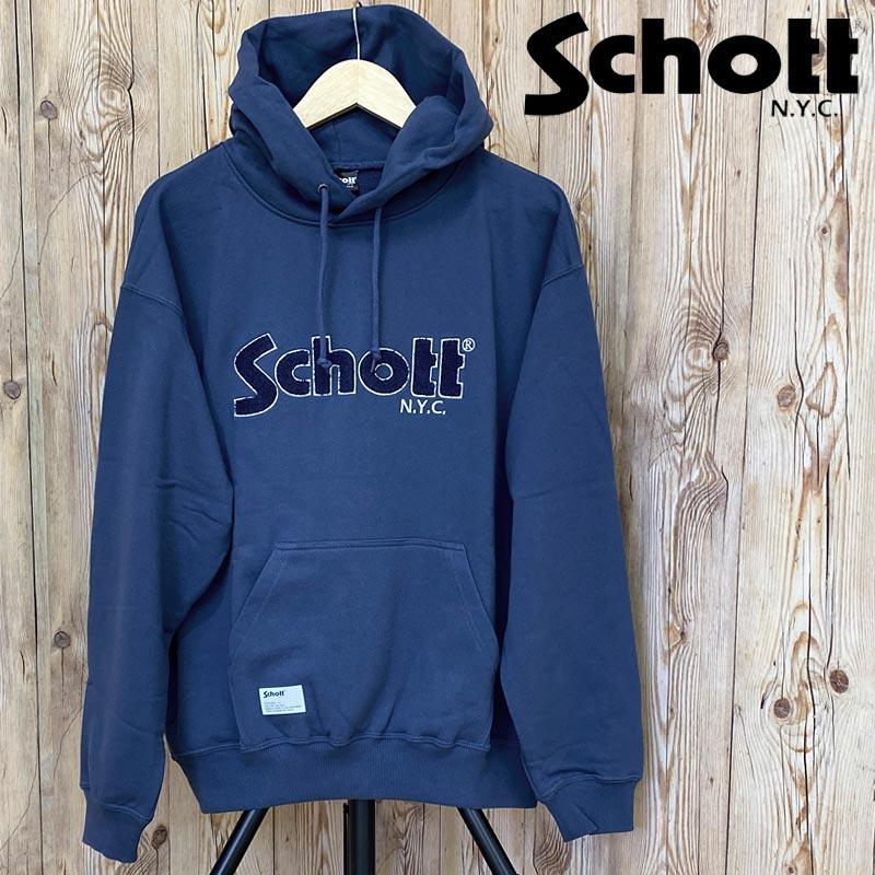 Schott N.Y.C ショット HOODED SWEAT SHENEEL LOGO シニールロゴ 