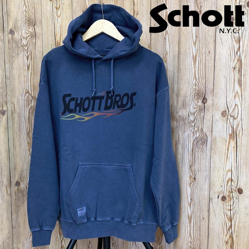 新品schott ショットプリントビッグシルエットスウェットパーカー
