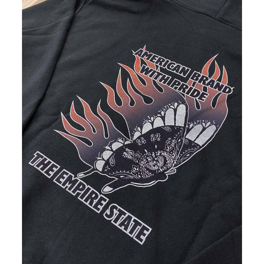 送料無料 Schott ショット HOODED SWEAT FIRE BUTTERFLY プルパーカー スウェット 裏毛 782-3231005 メンズ ブランド トップイズム Schott N.Y.C（ショット） Schott HOODED SWEAT FIRE BUTTERFLY プル