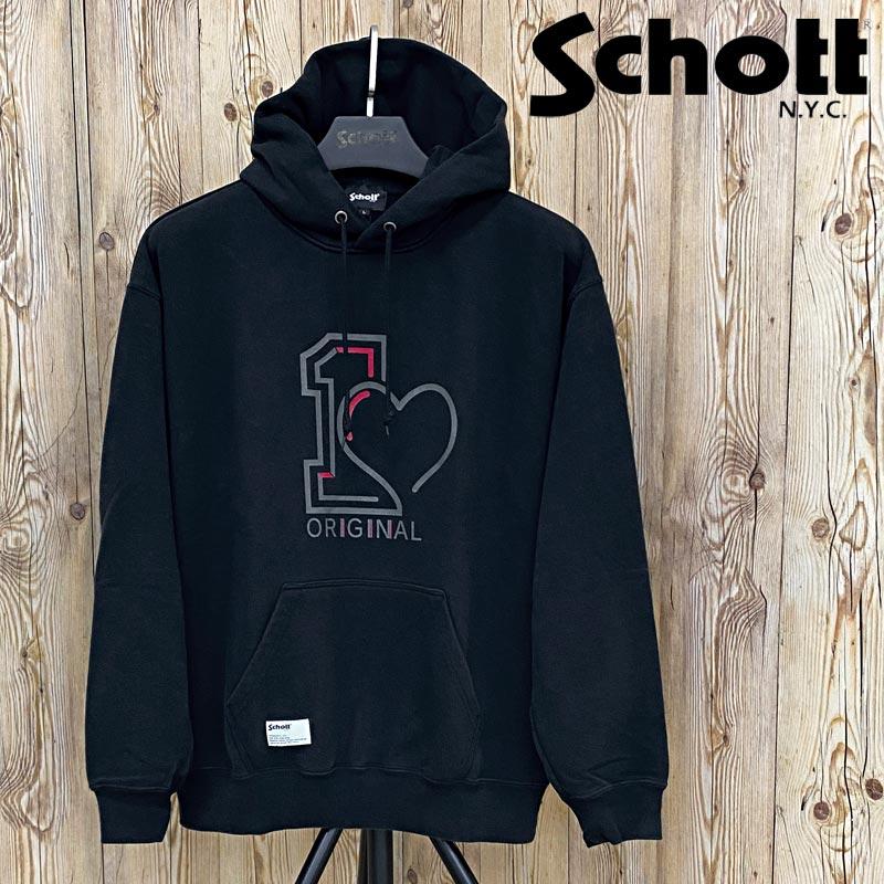 送料無料 Schott ショット メンズ ORIGINAL HEART HOODED SWEAT オリジナルハート パーカー フーディ メンズ レディース 長袖 トップス 782-4231002 Schott N.Y.C（ショット） Schott メンズ ORIGINAL HEART HOODED SWEAT