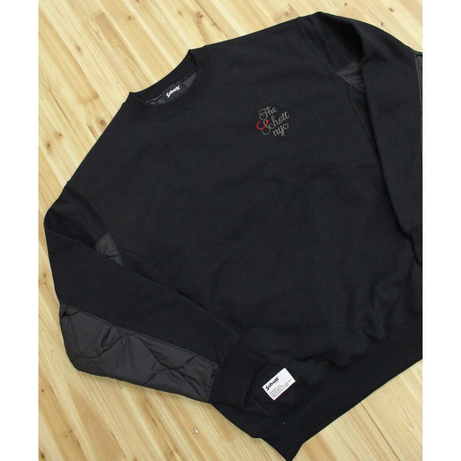 Schott N.Y.C（ショット） Schott キルティング コンビ クルー