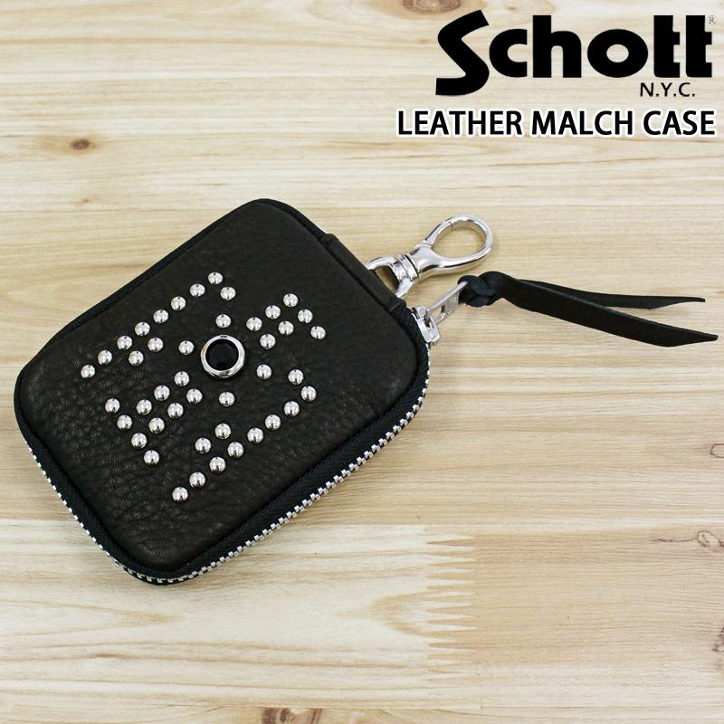 送料無料 Schott ショットEAGLE STUDS LEATHER MALCH CASE イーグルスタッズ マルチケース レザーパース 782-4970050 メンズ ブランド Schott N.Y.C（ショット） Schott ショットEAGLE STUDS LEATHER MALCH