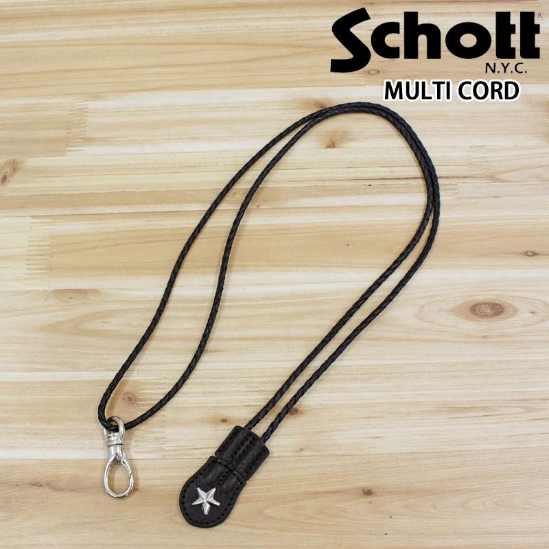 Schott N.Y.C（ショット） Schott LEATHER BRAIDS MULTI CORD レザー