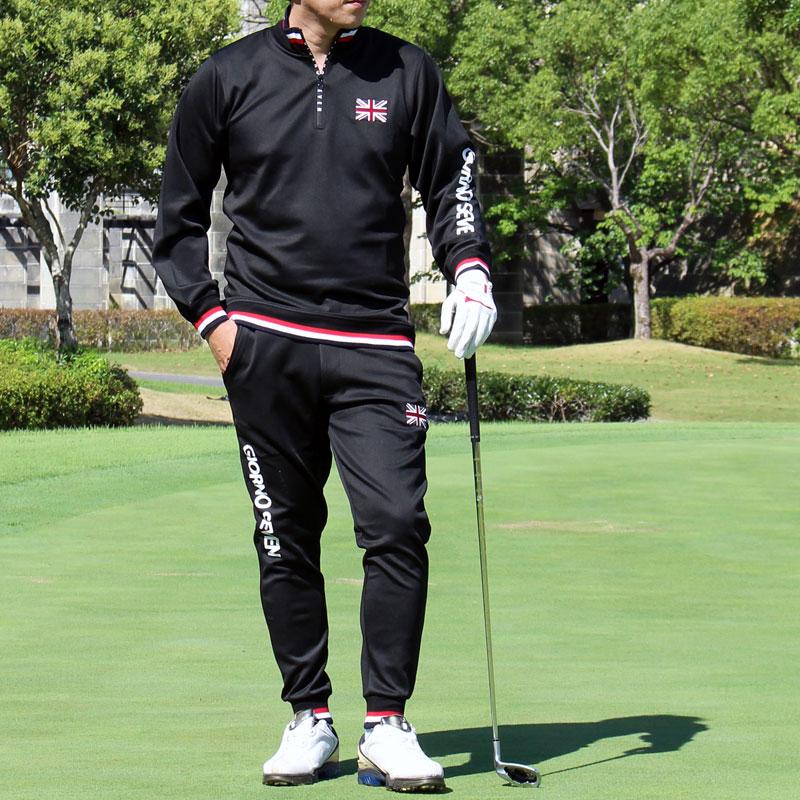 Russelino ゴルフプリント フード付きスウェットとパンツセット Russelino ゴルフプリント フード付きスウェットとパンツセット