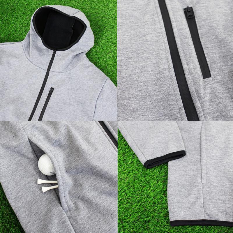 ゴルフウェア メンズ セットアップ 防風加工 3層構造素材 裏起毛