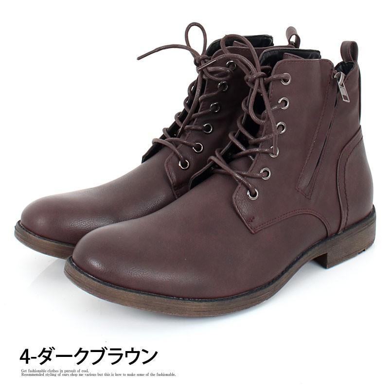 ブーツ メンズ ショートブーツ チャッカブーツ レースアップ ワーク
