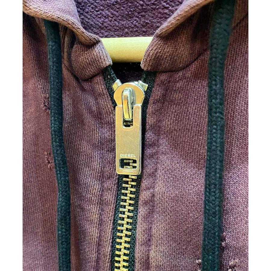 DIESEL ディーゼル ジップアップパーカー ダメージ加工 S-STAPP