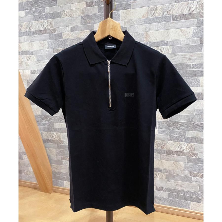 DIESEL ディーゼル ハーフZIP ワンポイント 半袖ポロシャツ「T DIESEL ディーゼル ハーフZIP ワンポイント 半袖ポロシャツ「T