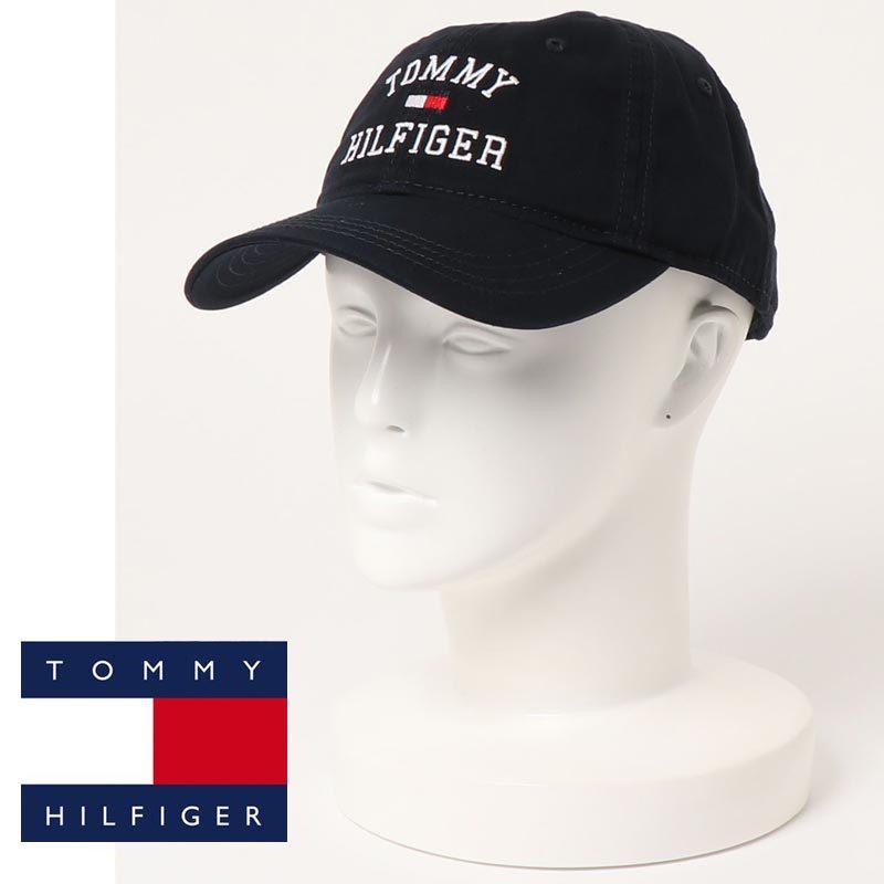 TOMMY HILFIGER トミー ヒルフィガー ロゴ 刺繍 キャンバス コットン ベースボールローキャップ｜topism