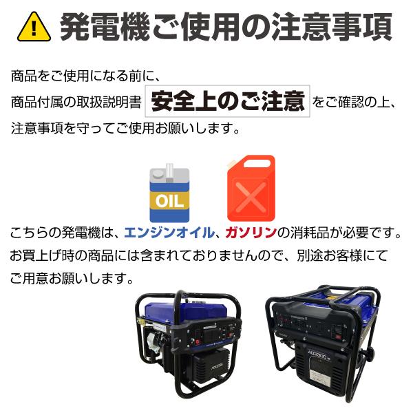 日本アクセス AQCCESS アクセス インバーター発電機 (定格出力3.1kw) AQ3300ig｜topjapan2｜06