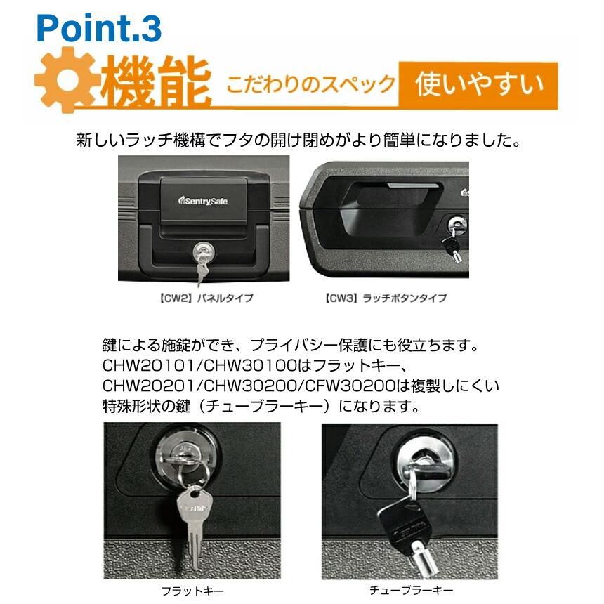セントリー sentry CHW30100 ポータブル耐火・防水保管庫 フラットキー