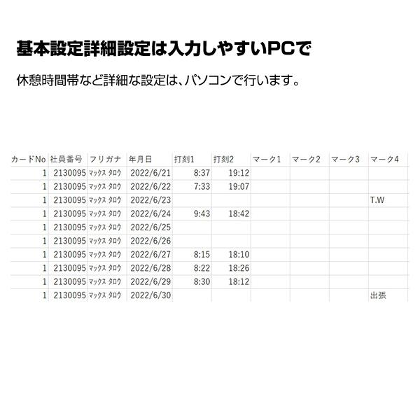 マックス（MAX） タイムレコーダー ER-110SUW/USB 電波時計付 : トップ