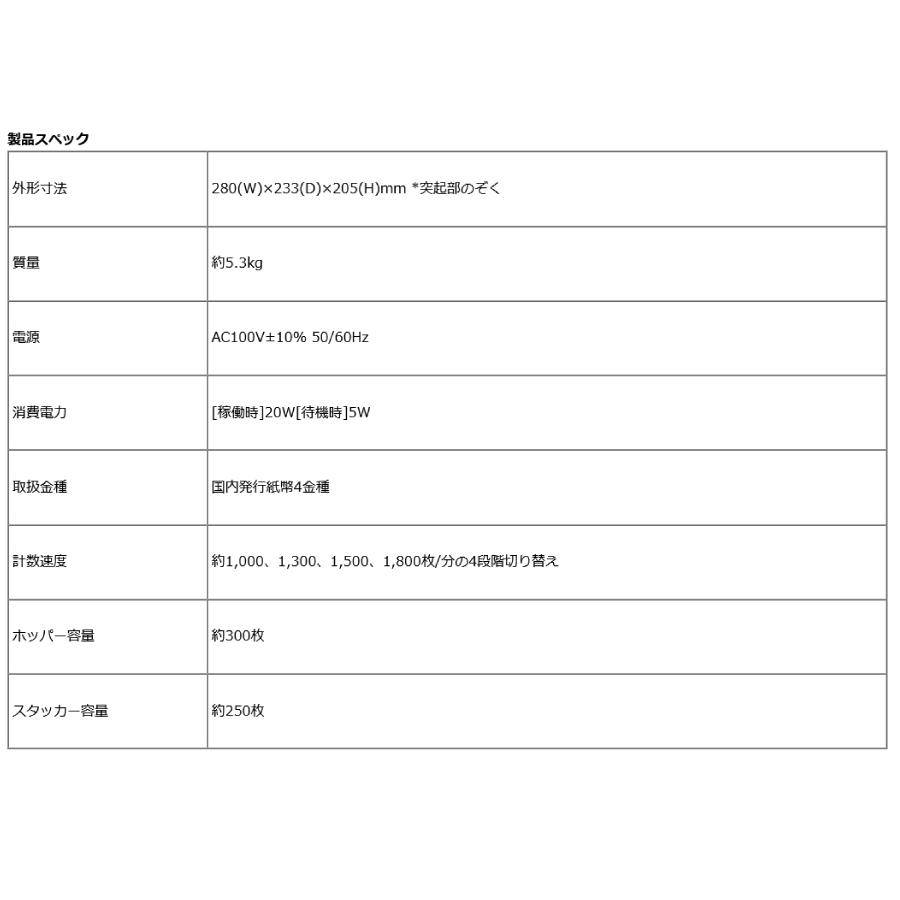 予約受付(6月下旬入荷予定)【2024年度発行新紙幣対応】ローレルバンクマシン 紙幣計数機 J-820J_4