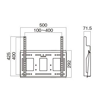 ハヤミ工産 MH-651B SHARPテレビ用 壁掛金具 ハヤミ工産 Hayami