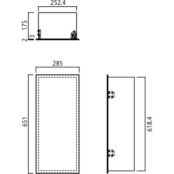 満点商会 消火器ボックス 全埋込型扉付 ノンブラケット対応type MHED-FTM-105_1