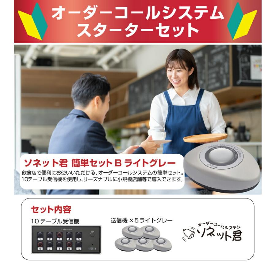 セット商品】オーダーコールシステム ソネット君 簡単セットB