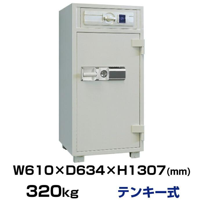 【車上渡し】テンキー式 夜間投入耐火金庫 ダイヤセーフ PTS129E 準耐火時間1時間 重量320kg /テンキー＋鍵タイプ