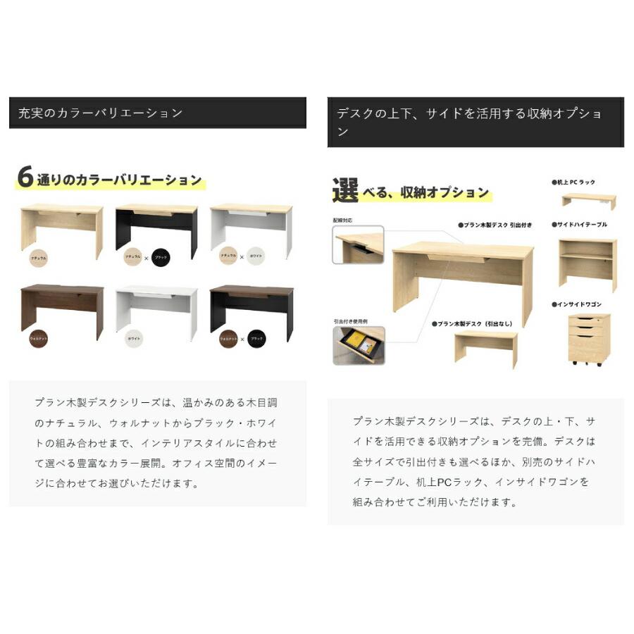 【車上渡し】アール・エフ・ヤマカワ プラン 木製デスク W1400×D600 ウォルナット×ウォルナット脚 (重量：28.9kg) RFPD-1460DM-DL_5