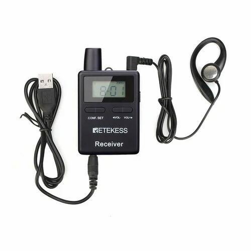 メーカー在庫限り Retekess ツアーガイドシステム TT109 (一方向送信機×1台＆受信機×15台セット＋USB充電ベース付き)
