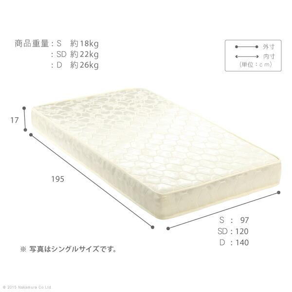 ポケットコイル スプリング マットレス ダブル マットレスのみ
