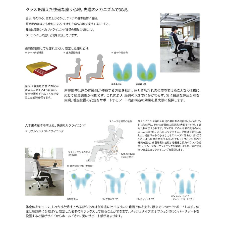 (納期1-2カ月程度) 内田洋行/UCHIDA オフィスチェア Elfie/エルフィ ELA2-560P-WS ＡＲＰ肘 12色｜topjapan｜14