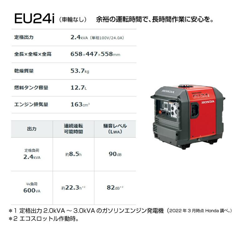 ホンダ（HONDA） 【車上渡し】ホンダ 正弦波 インバーター発電機 (定格