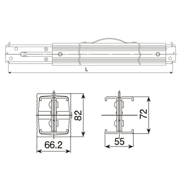 オールセーフ デッキングビームLサイズ 使用範囲 2,220〜2,490mm オールセーフ デッキングビームLサイズ 使用範囲 2,220〜2,490mm