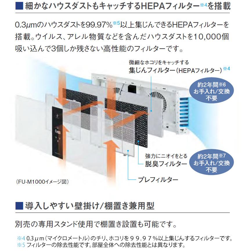 シャープ プラズマクラスター空気清浄機 FU-M1000|壁掛け 業務用