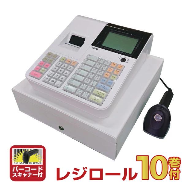 クローバー電子 レジスター JET-680 感熱紙タイプ バーコードスキャナ