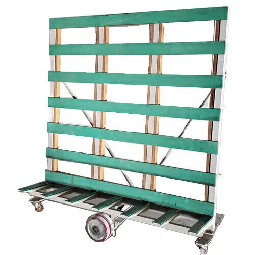 車上渡し】日本ベンリー ガラス・サッシ・板状物搬送台車 固定式  