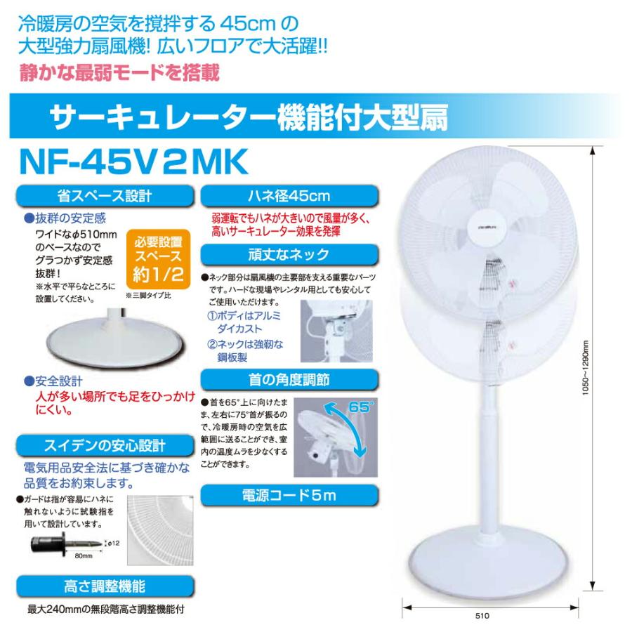 スイデン（Suiden） 【車上渡し】スイデン NF-45V2MK サーキュレーター 