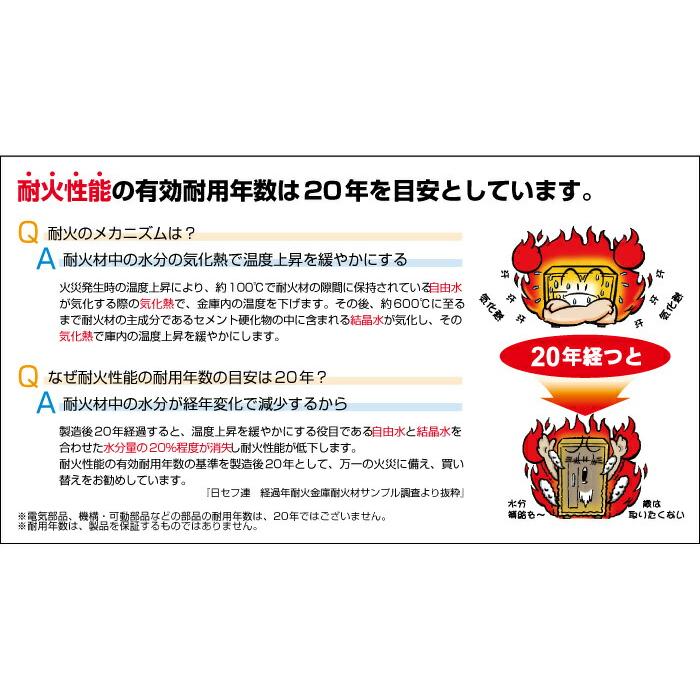 搬入設置料金込み テンキー式 耐火金庫 エーコー ONS-E 重量61kg 準耐火時間1時間 /テンキー＋鍵(シリンダーキー)タイプ_5