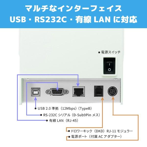 エフケイシステム PRP-250II　サーマル レシートプリンター (USB・RS232C・Ethernet接続対応)｜topjapan｜05