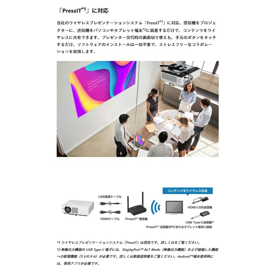 受注生産品) パナソニック 液晶プロジェクター PT-VMW51J