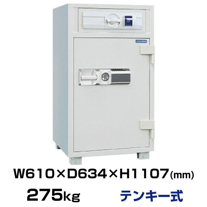 予約受付(6月下旬入荷予定) 【車上渡し】テンキー式 夜間投入耐火金庫 ダイヤセーフ PTS109E 準耐火時間1時間 重量275kg /テンキー＋鍵タイプ