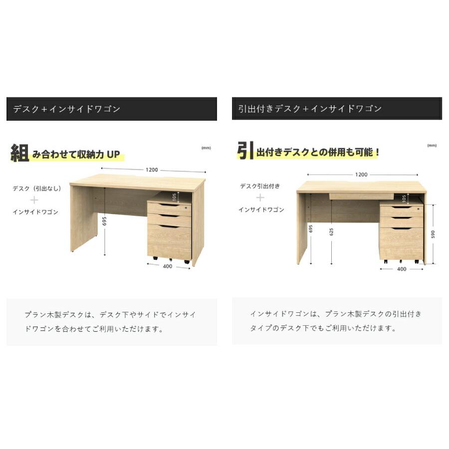 【車上渡し】アール・エフ・ヤマカワ プラン 木製デスク W1400×D600 ウォルナット×ウォルナット脚 (重量：28.9kg) RFPD-1460DM-DL_6