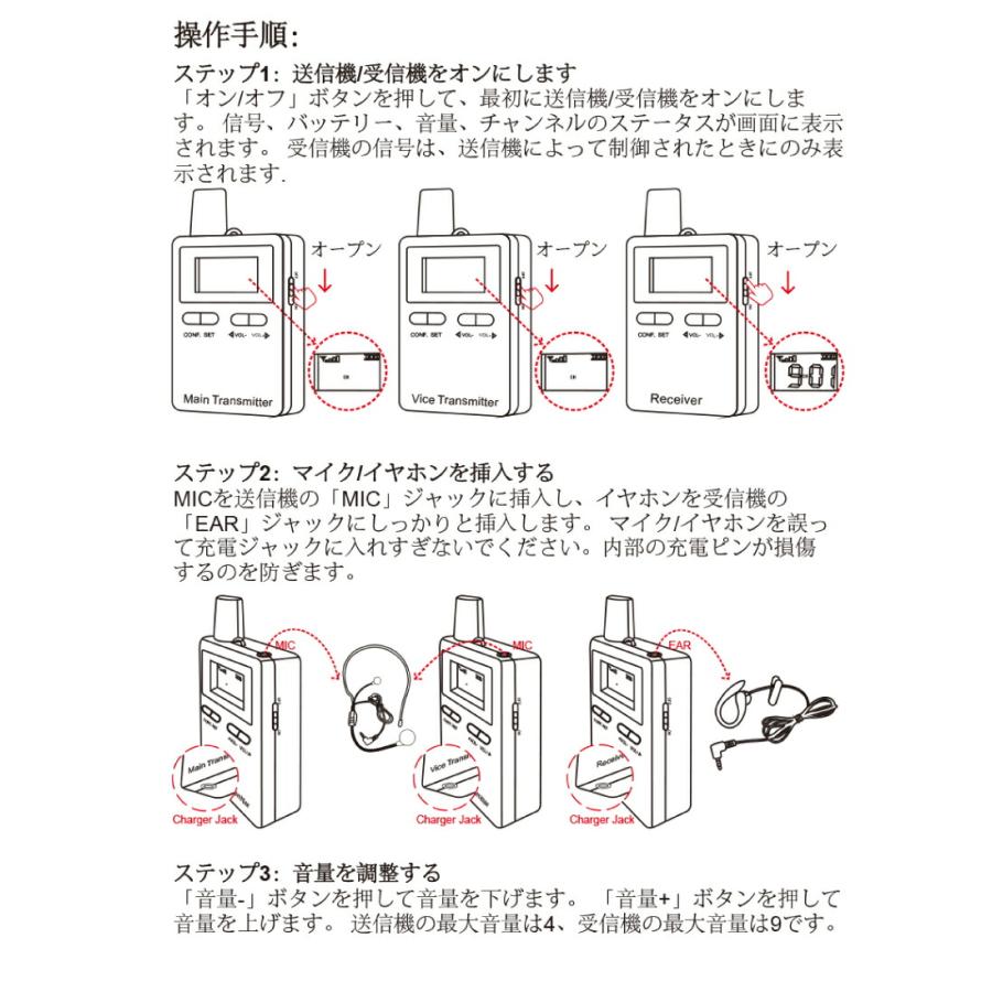 Retekess ツアーガイドシステム TT105 (双方向送信機×1台＆受信機×1台セット)_6