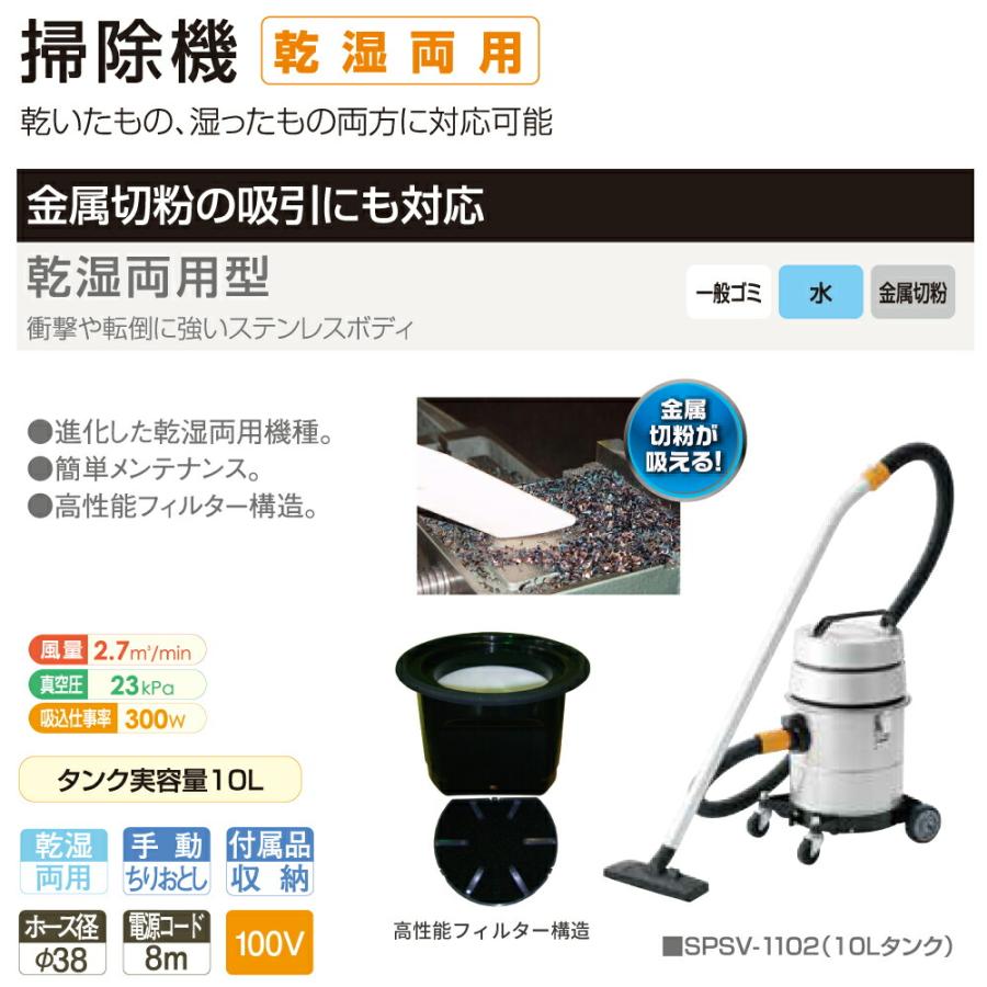 車上渡し】スイデン SPSV-1102 乾湿両用型クリーナー 単相100V