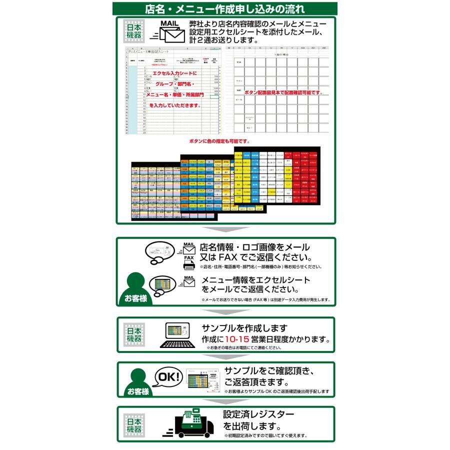 レジスター カシオ 　SR-C550-4S　ホワイト　レジロール10巻付　飲食店向け｜topjapan｜04