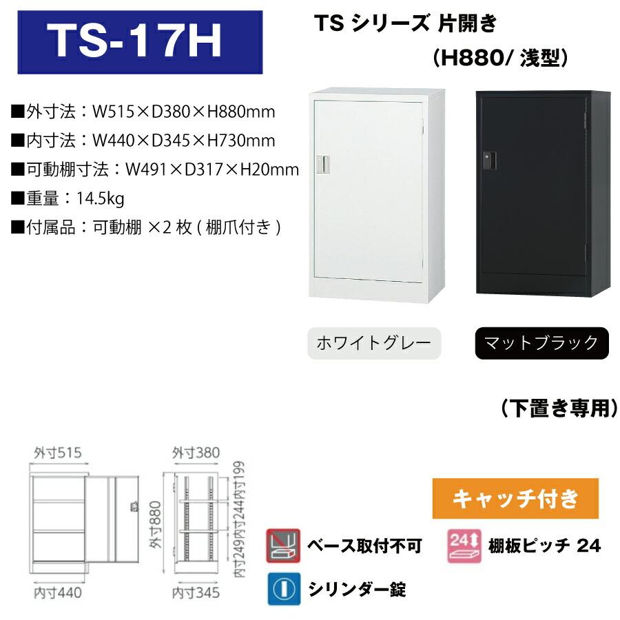 豊國工業 収納庫 片開きタイプ TS-17H 重量14.5kgの画像