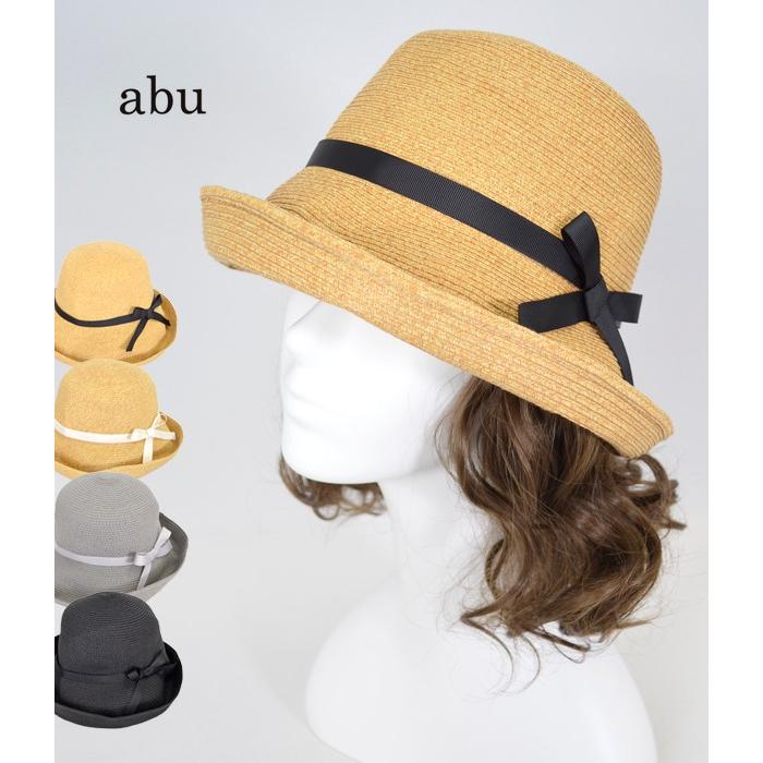 アブ abu 帽子 ハット 麦わら帽子 ストローハット 細リボン アブ abu 帽子 ハット 麦わら帽子 ストローハット 細リボン
