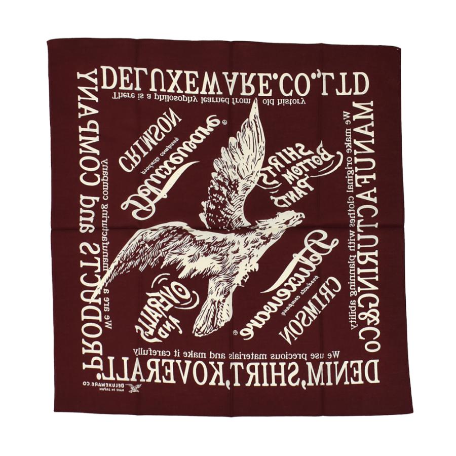 DELUXEWARE（デラックスウエア） バンダナ CRIMSON ハンカチ DLA-004
