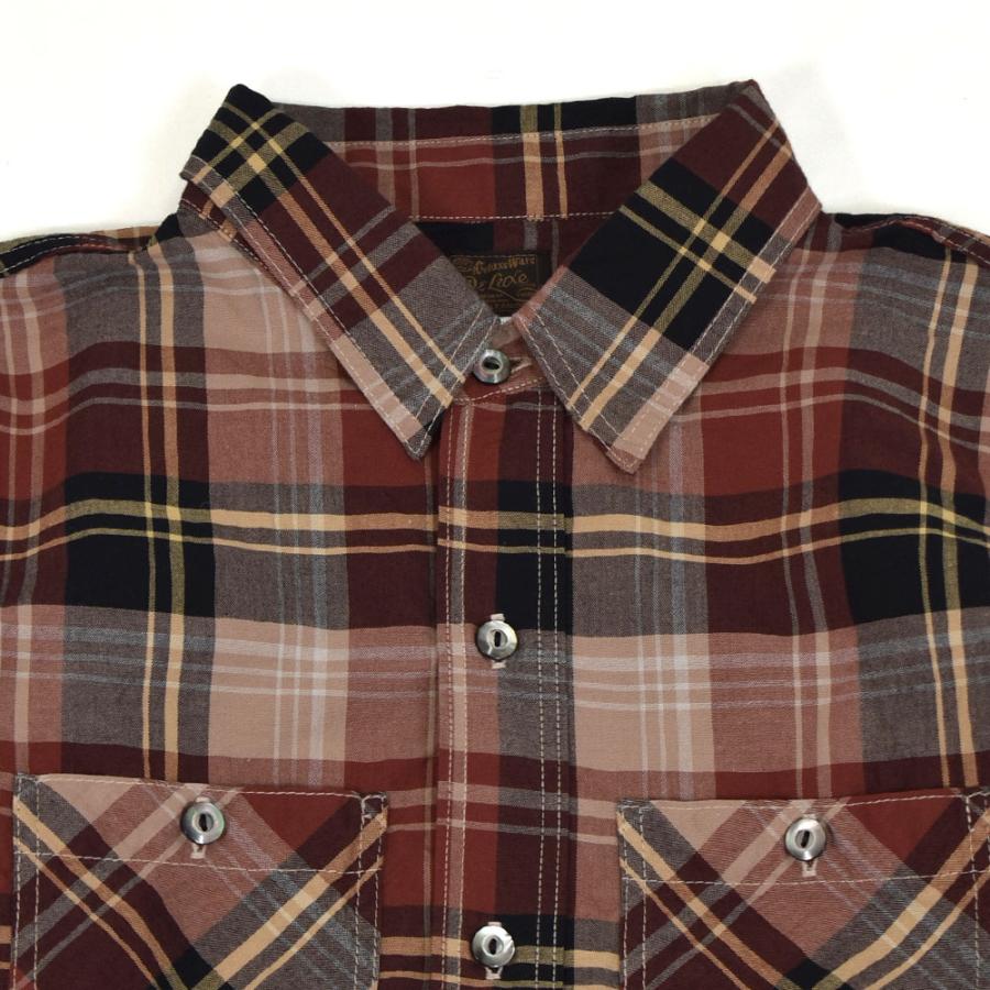 DELUXEWARE（デラックスウエア） シャツ VINTAGE RED CHECK 長袖