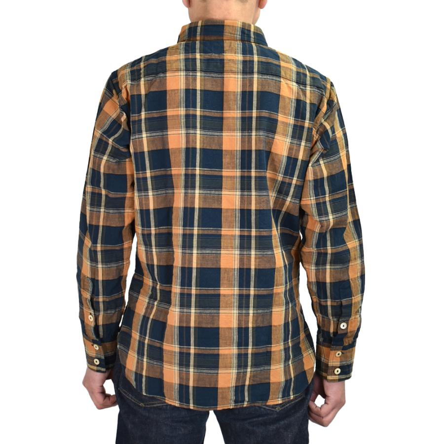 DELUXEWARE デラックスウエア ネルシャツ ORANGE NAVY CHECK DELUXEWARE デラックスウエア ネルシャツ ORANGE NAVY CHECK