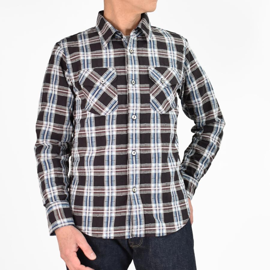 DELUXEWARE（デラックスウエア） シャツ NATIVE BLK 長袖チェック