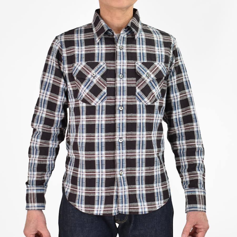 DELUXEWARE（デラックスウエア） シャツ NATIVE BLK 長袖チェック