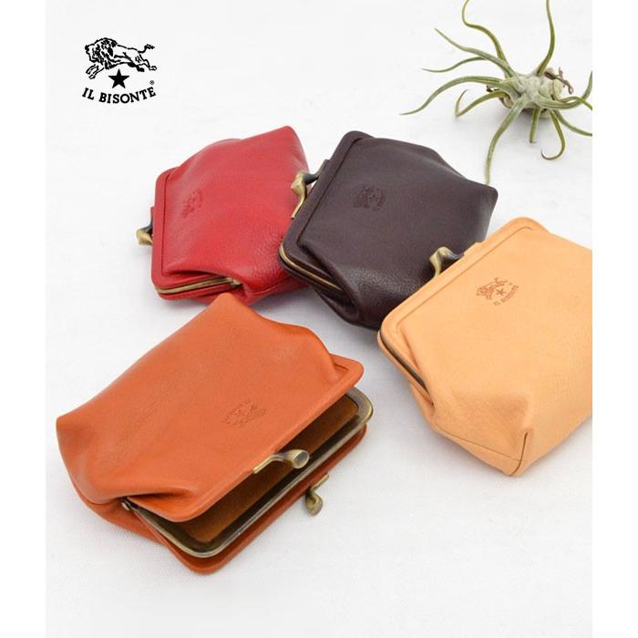 IL BISONTE イルビゾンテ がま口 財布 ポーチ レザーウォレット IL BISONTE イルビゾンテ がま口 財布 ポーチ レザーウォレット