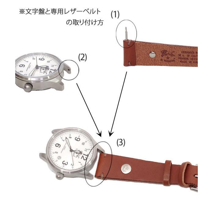 IL BISONTE イルビゾンテ 腕時計ベルト クロコダイル型押し(細 IL BISONTE イルビゾンテ 腕時計ベルト クロコダイル型押し(細