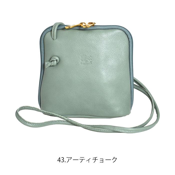 イルビゾンテ オールレザー ボックス スクエア ショルダーバッグ クロスボディ ☆人気【IL BISONTE】クロスボディバッグ ロゴ型押し カラー豊富